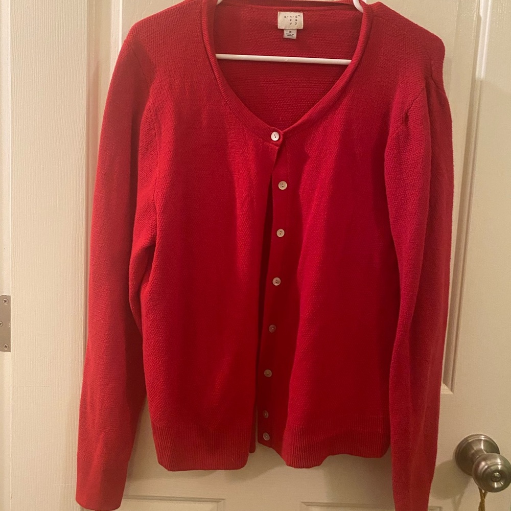 Lightweight red cardigan : brand Andeawy